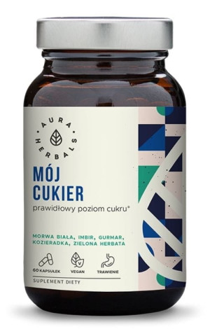 Mój Cukier (prawidłowy poziom cukru) 60 vege kaps, Aura Herbals