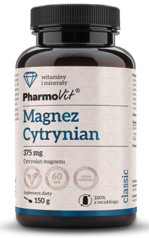 Pharmovit Classic Magnez Cytrynian 375 mg 150 g