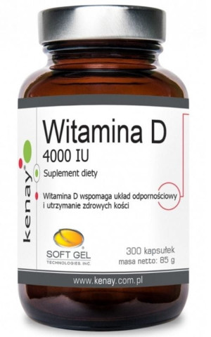 Kenay Witamina D3 4000 IU 300 kapsułek