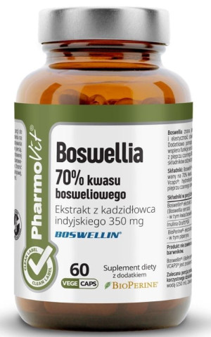 PharmoVit Clean Label Boswellia 70% kwasu bosweliowego 60 kapsułek