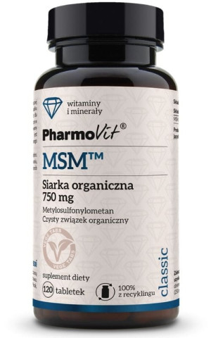 Pharmovit Classic MSM siarka organiczna, 120 tabletek