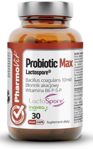 PharmoVit Clean Label Probiotic Max Lactospore 30kaps
