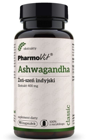 Pharmovit Classic Ashwagandha Żeń-szeń indyjski 400 mg (90 kaps.)