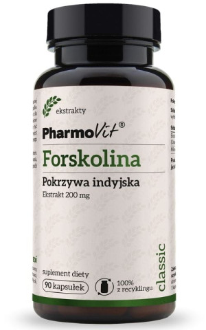 Pharmovit Classic Forskolina Pokrzywa indyjska ekstrakt 4:1 200 mg 90 kapsułek