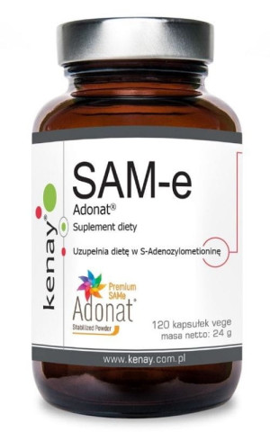 Kenay SAM-e S-Adenosyl-L-Methionine (120 kapsułek) Adonat