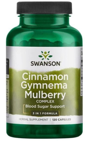Swanson cynamon, gymnema, morwa biała Complex 120 kapsułek