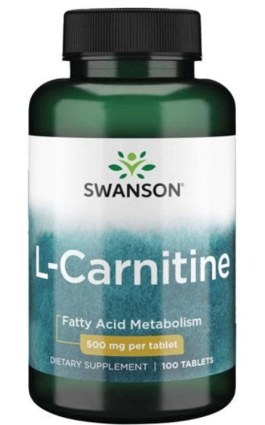 L-Carnitine 500 mg (100 tabletek) Swanson