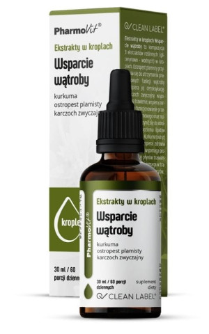 Pharmovit Clean Label Ekstrakty w kroplach Wsparcie wątroby 30 ml