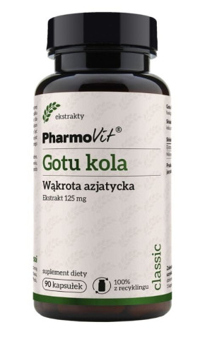 Pharmovit Classic Gotu kola ekstrakt 4:1, 125 mg (90 kapsułek)