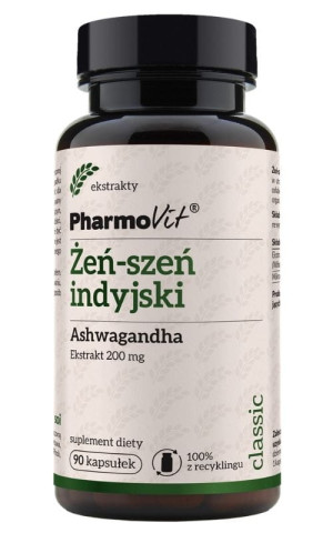 Pharmovit Classic Żeń-szeń indyjski Ashwagandha 200 mg (90 kaps)