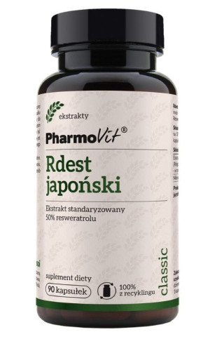 Pharmovit Classic Rdest japoński - ekstrakt standaryzowany 50% resweratrolu, 90 kapsułek