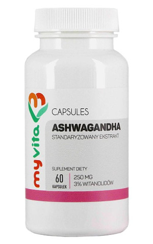 Myvita Ashwagandha ekstrakt 250 mg 60 kapsułek