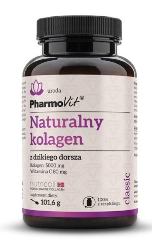 Pharmovit Classic Naturalny kolagen z dzikiego dorsza 5000mg + Witamina C 101,6g