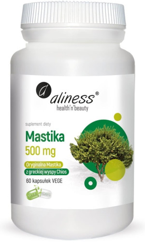 Aliness Mastika sproszkowana żywica Pistacia lentiscus 500 mg 60 kaps