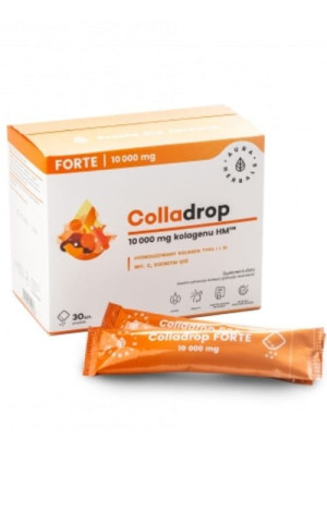 Colladrop Forte kolagen morski 10 000 mg typ I i III 30 saszetek Aura Herbals