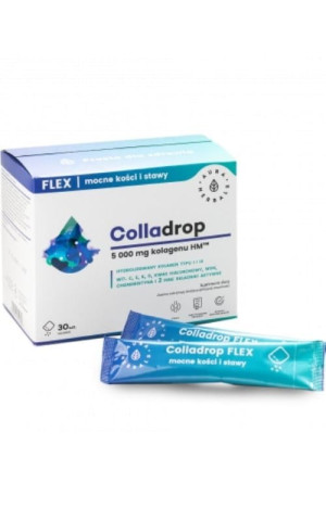 Colladrop Flex kolagen morski 5000 mg 30 saszetek Aura Herbals