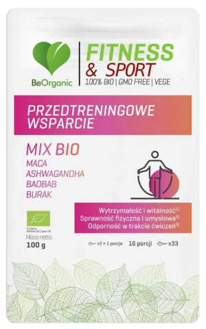 BeOrganic Przedtreningowe wsparcie MIX BIO 100 g