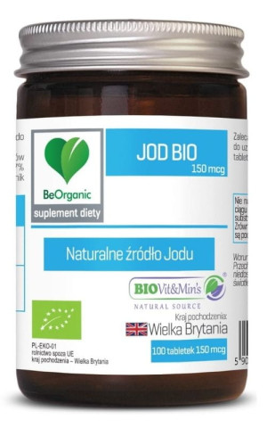 BeOrganic Jod Bio 150 mcg 100 tabletek