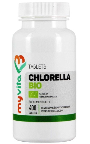 MyVita Chlorella BIO rozerwane ściany komórkowe 250 mg - 400 tabl.