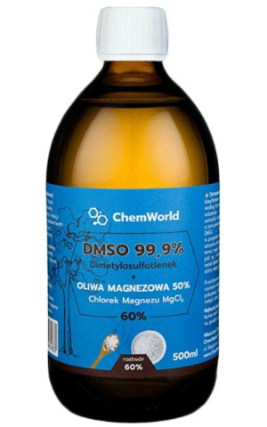 DMSO Dimetylosulfotlenek z Magnezem (chlorek) Roztwór 60% (250 ml) ChemWorld