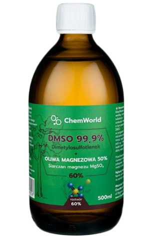 DMSO Dimetylosulfotlenek z Magnezem (siarczan) – Roztwór 60% (500 ml) ChemWorld