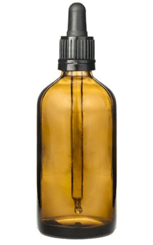 Buteleczka szklana brązowa 100 ml + Pipeta Czarna ChemWorld