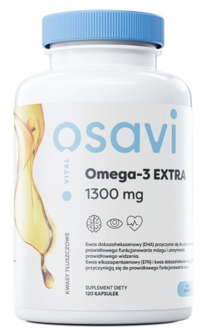 Osavi Omega-3 EXTRA, 1300 mg cytryna 120 kapsułek