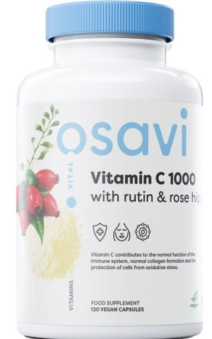 Osavi Witamina C 1000 z Rutyną i Dziką Różą 120 kapsułek