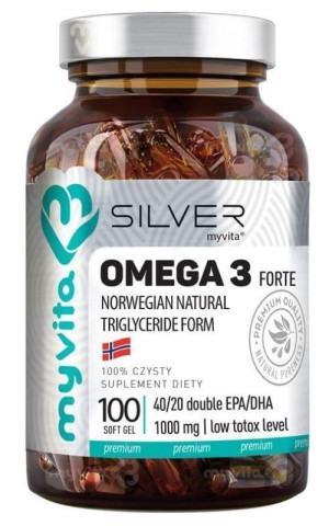 MyVita SILVER PURE 100% Omega 3 Forte 100 kapsułek