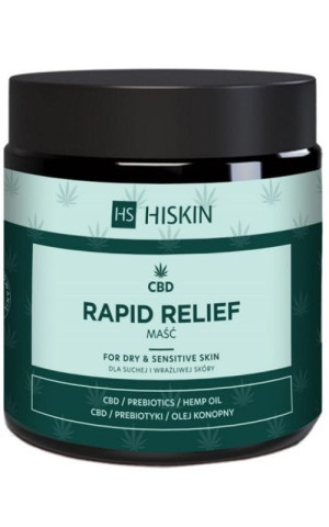 Maść CBD do skóry suchej i wrażliwej Rapid Reliew 120ml HiSkin
