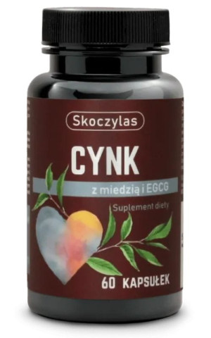 Skoczylas Cynk, miedź i ekstrakt z zielonej herbaty (EGCG) 60 kapsułek