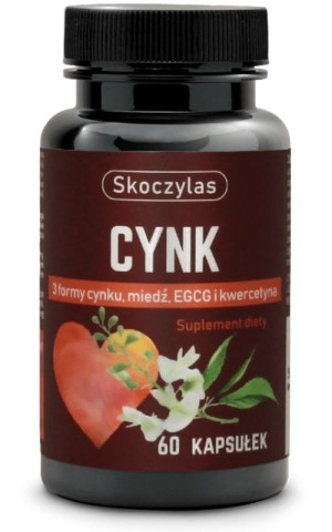 Skoczylas Cynk 3 formy, miedź, EGCG i kwercetyna 60 kapsułek
