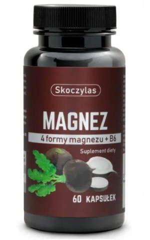 Skoczylas Magnez 4 formy-czarna rzepa 60 kapsułek