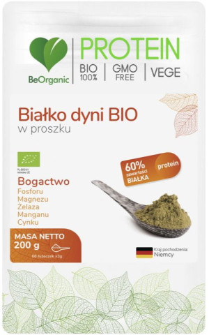 BeOrganic Białko dyni BIO w proszku 200g