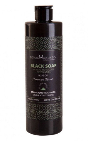 Czarne mydło marokańskie oliwne pod prysznic 400ml, Beaute Marrakech