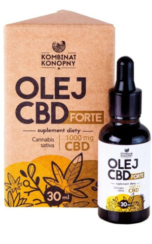 Olej CBD forte 1000mg 30ml Kombinat Konopny