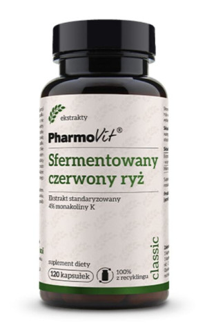 Pharmovit Classic Sfermentowany czerwony ryż 4% Monakoliny K (120 kaps)
