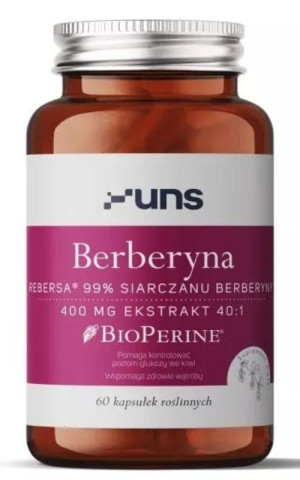 Berberyna 400mg 60 kapsułek UNS