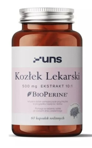 Kozłek lekarski 500mg 60 kapsułek UNS
