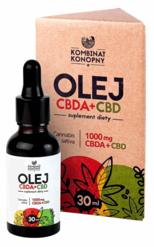 Olej CBDA 1000mg + CBD 30ml Kombinat Konopny