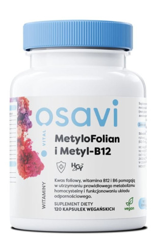 Osavi MetyloFolian i Metyl-B12 120 małych kapsułek