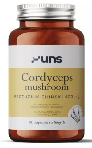 Cordyceps mushroom (400mg) 60 kapsułek UNS