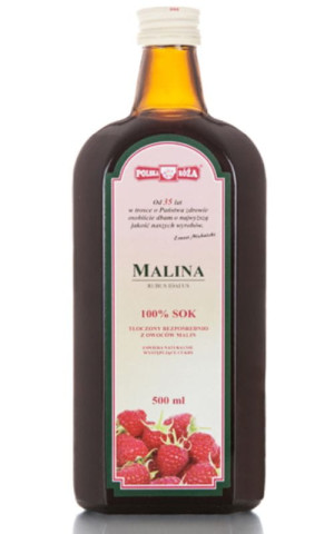 Sok z malin 100% 500ml Polska Róża