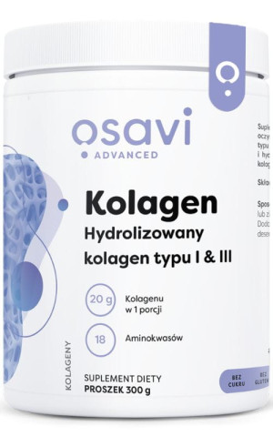 Osavi Kolagen, Hydrolizowany Kolagen I i III typu 300g