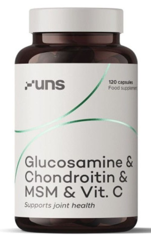 Glukozamina & Chondroityna & MSM & Vit C 120 kapsułek UNS