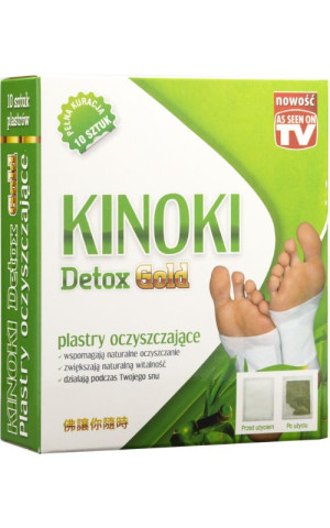 Kinoki Detox Gold Bio-Formuła - plastry oczyszczające 10 sztuk Aura Herbals