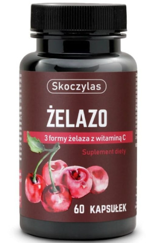 Skoczylas Żelazo 3 formy z witaminą C 60 kapsułek