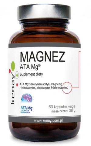 Kenay Magnez ATA Mg (taurynian acetylu magnezu) 60 kapsułek vege