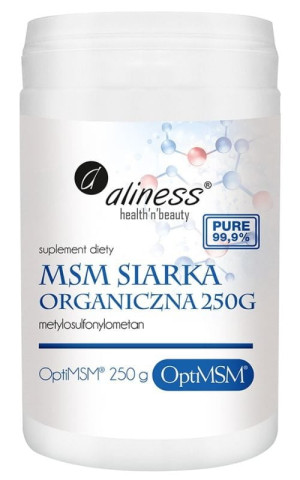 Aliness Siarka organiczna MSM - OptiMSM - proszek 250g