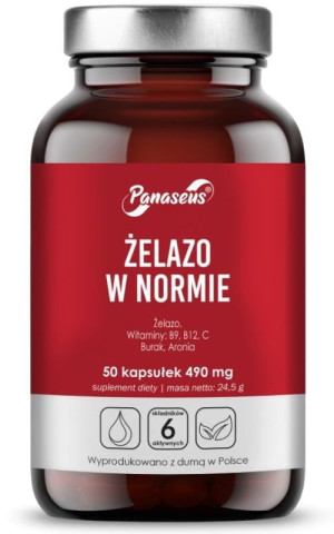 Panaseus Żelazo w normie 50 kapsułek